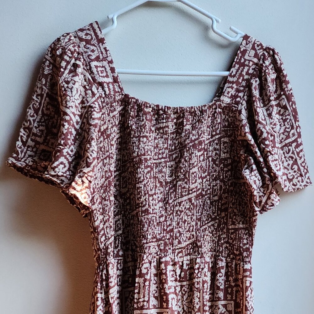 Angie Aztec Southwestern Style V-Neck Midi Sundress Size Large - Picture 14 of 15